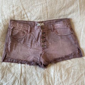 Free People Frayed Hem Distressed Shorts
